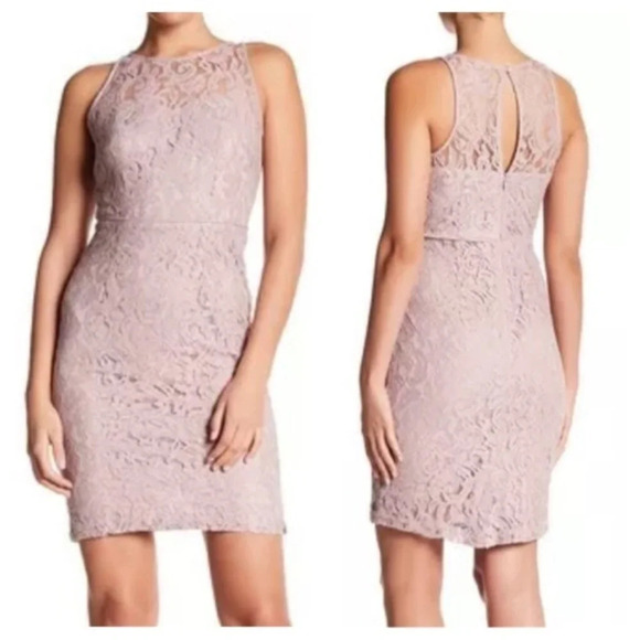 NWT Marina Blush Pink Lace Formal Dress 12 - Picture 8 of 8